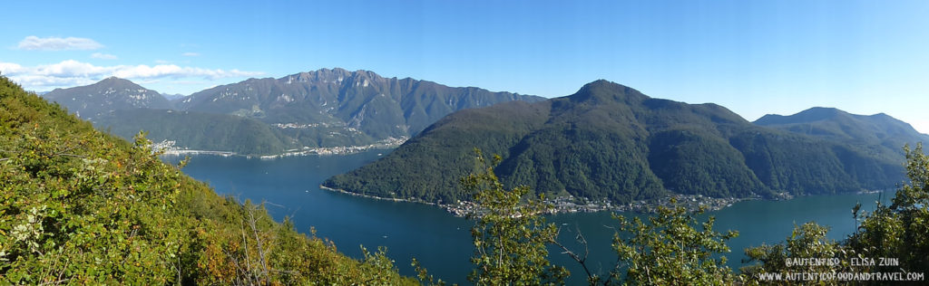 alpe vicania in mountain bike - panorama lago monte generoso
